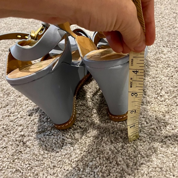 Qupid Soft Blue Wedge Sandals heels - Picture 4 of 8